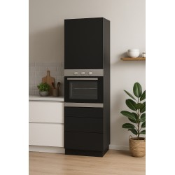 Słupek do zabudowy piekarnika z 3 szufladami