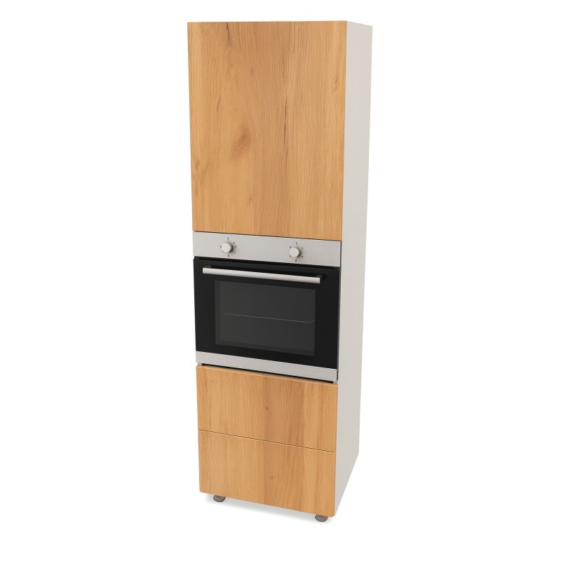 Słupek do zabudowy piekarnika z 2 szufladami