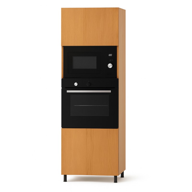 Słupek do zabudowy piekarnika i mikrofalówki z frontem uchylnym