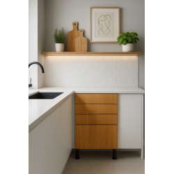 Szafka dolna z asymetrycznym podziałem szuflad (3-1)