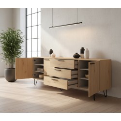 Komoda na nóżkach dwudrzwiowa z szufladami