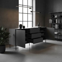 Komoda na nóżkach dwudrzwiowa z szufladami