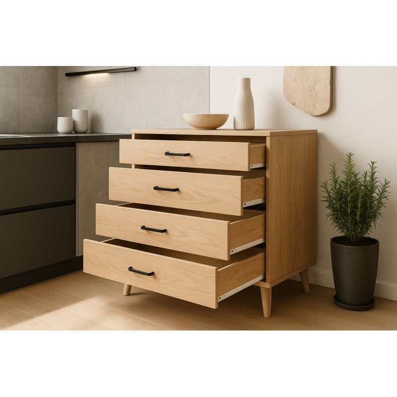 Komoda na nóżkach z szufladami