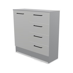 Komoda na cokole z szufladami i półkami (P)