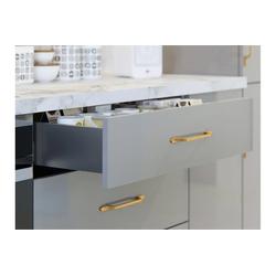 Szuflada GTV AXISPRO, H=86 mm, L=400 mm, cichy domyk, pełny wysuw, antracyt (PB-AXISPRO-KPL400A)