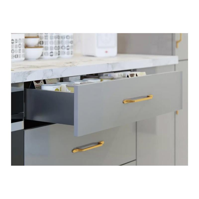 Szuflada GTV AXISPRO, H=86 mm, L=400 mm, cichy domyk, pełny wysuw, antracyt (PB-AXISPRO-KPL400A)