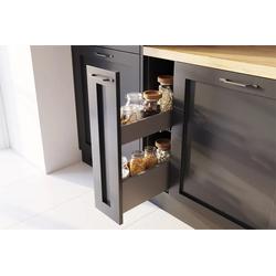 Szuflada GTV AXISPRO, H=86 mm, L=400 mm, cichy domyk, pełny wysuw, antracyt (PB-AXISPRO-KPL400A)