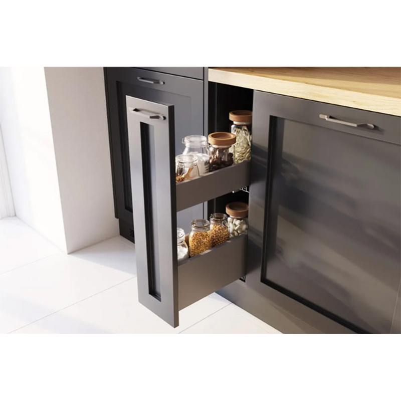 Szuflada GTV AXISPRO, H=86 mm, L=400 mm, cichy domyk, pełny wysuw, antracyt (PB-AXISPRO-KPL400A)