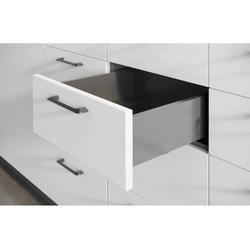 Szuflada GTV AXISPRO, H=120 mm, L=400 mm, cichy domyk, pełny wysuw, antracyt (PB-AXISPRO-KPL400B)