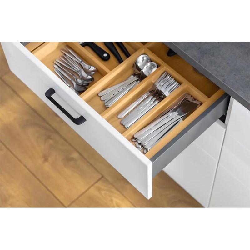 Szuflada GTV AXISPRO, H=86mm, L=600mm, cichy domyk, pełny wysuw, antracyt (PB-AXISPRO-KPL600A)