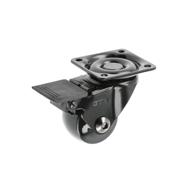 Rolka meblowa GTV CALIBRO 35 mm z hamulcem 40 kg czarna