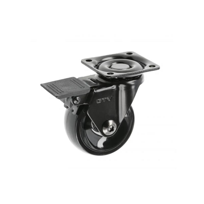 Rolka meblowa GTV CALIBRO fi50 H64 z hamulcem czarna