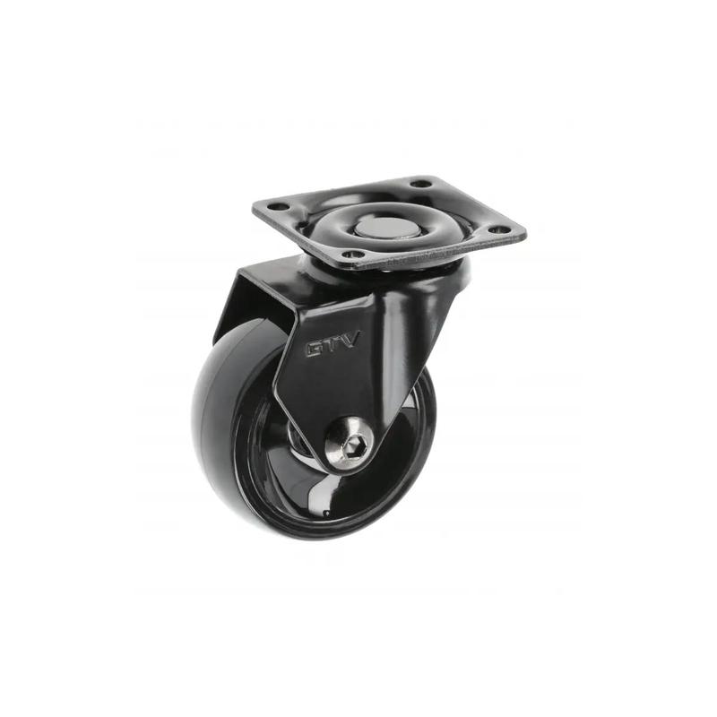 Rolka meblowa GTV CALIBRO fi50 H64 czarna 40 kg bez hamulca