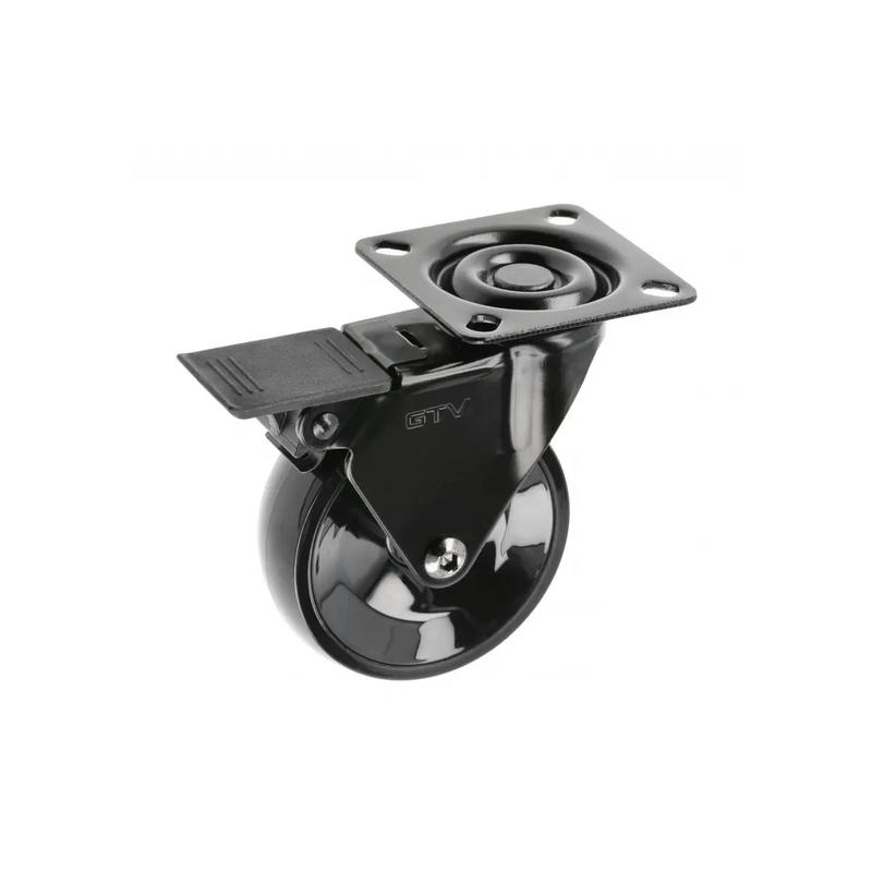 Rolka meblowa GTV CALIBRO fi75 H97 czarna bez hamulca 64kg