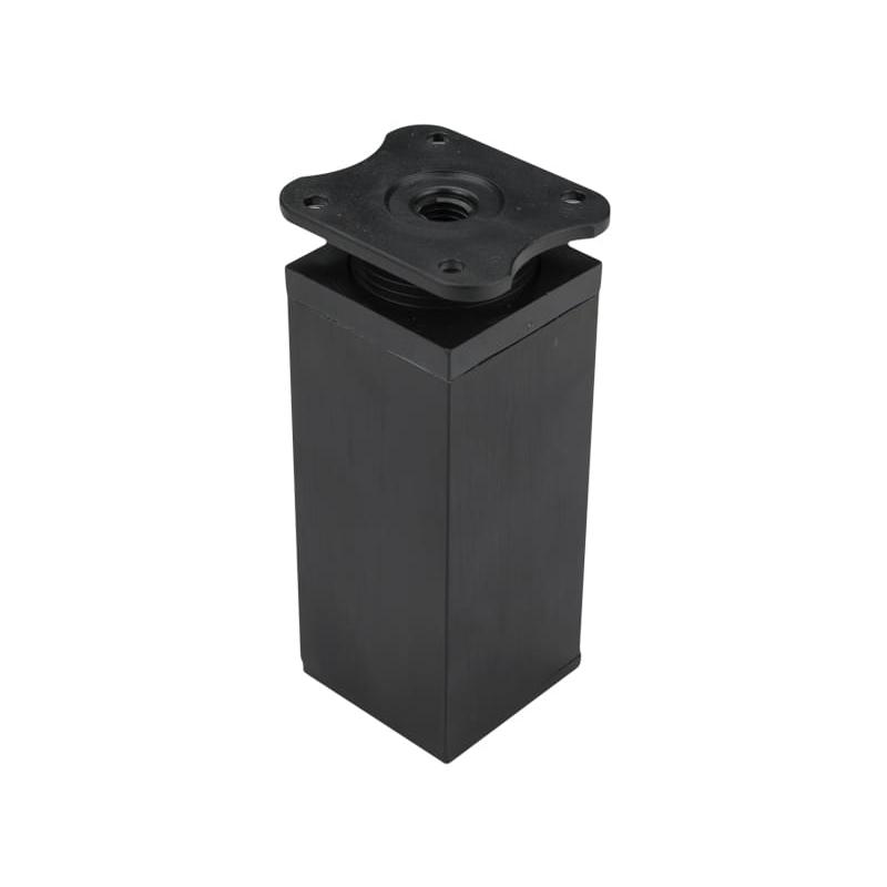Nóżka meblowa kwadratowa H-100 - Czarna A12/T2 (DN-027)