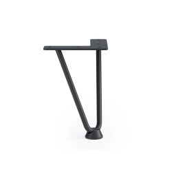 Nóżka meblowa skośna, czarny mat, stal DN-802 H-152 Hairpin legs