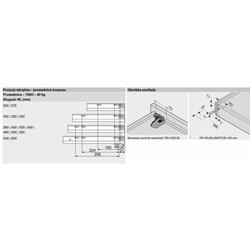 Prowadnica BLUM MOVENTO 250 mm Blumotion S pełny wysuw 40 kg