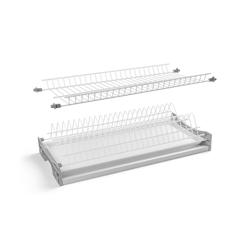 Ociekarka GTV BASIC 1, dwupoziomowa, szafka 800, do płyt 16 - 18 mm, 1x tacka, biały