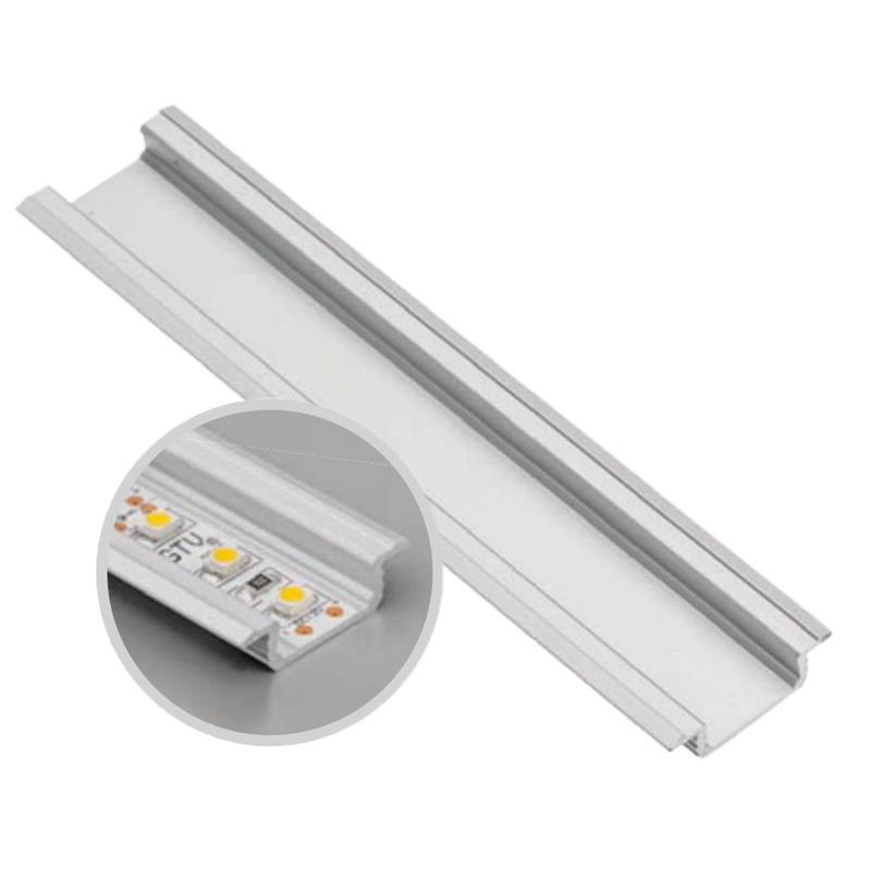 Profil aluminiowy LED wpuszczany GLAX silver 2 m GTV