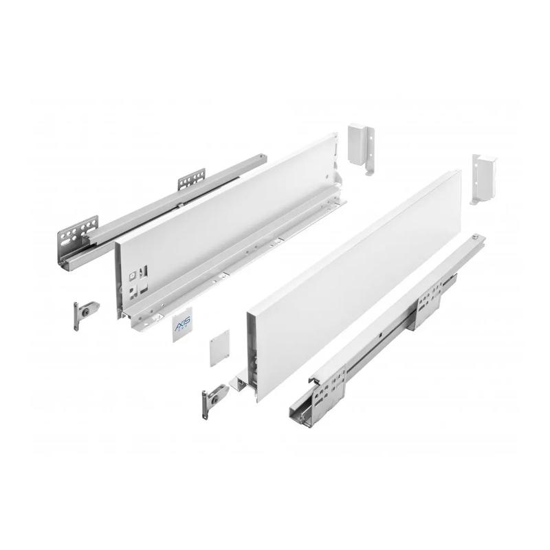 Szuflada GTV AXIS PRO 550 mm, cichy domyk, pełny wysuw, biały