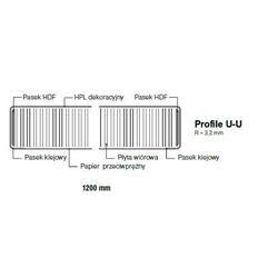 Blat 1200/38 Wapień Crema K209 RS