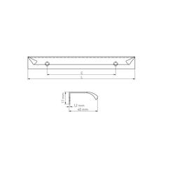 Uchwyt meblowy HEXA złoto szczotkowane - 96/150mm | Drewmax Online