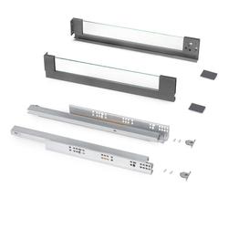Szuflada Vertex z Przeszklonymi Bokami 450mm Szara - Kompletne Rozwiązanie