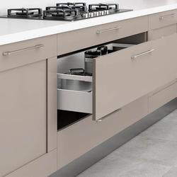 Zestaw relingów do szuflad kuchennych i łazienkowych 450mm, biały