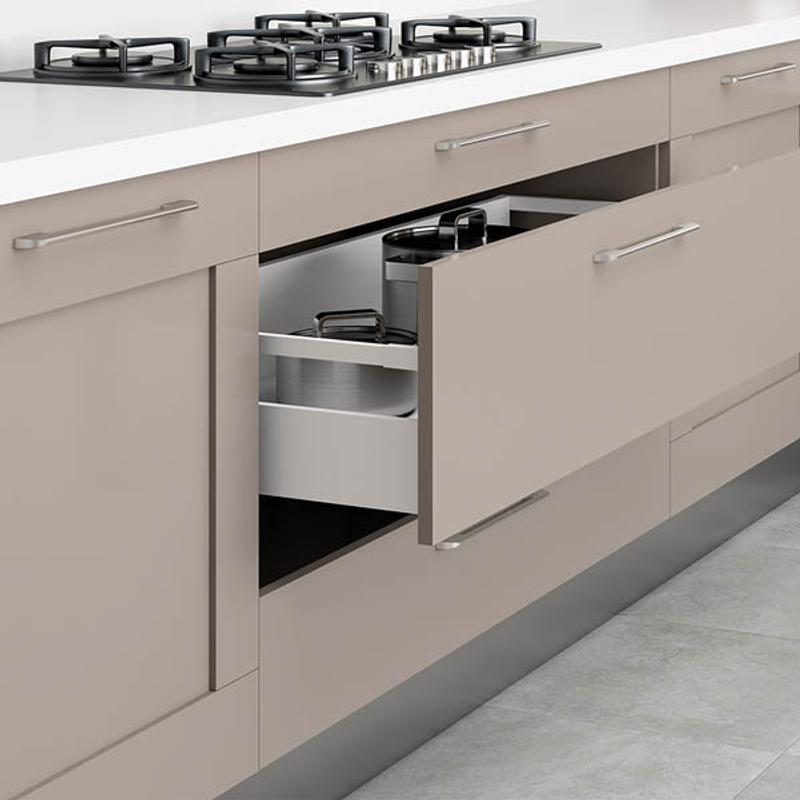 Zestaw relingów do szuflad kuchennych i łazienkowych 450mm, biały