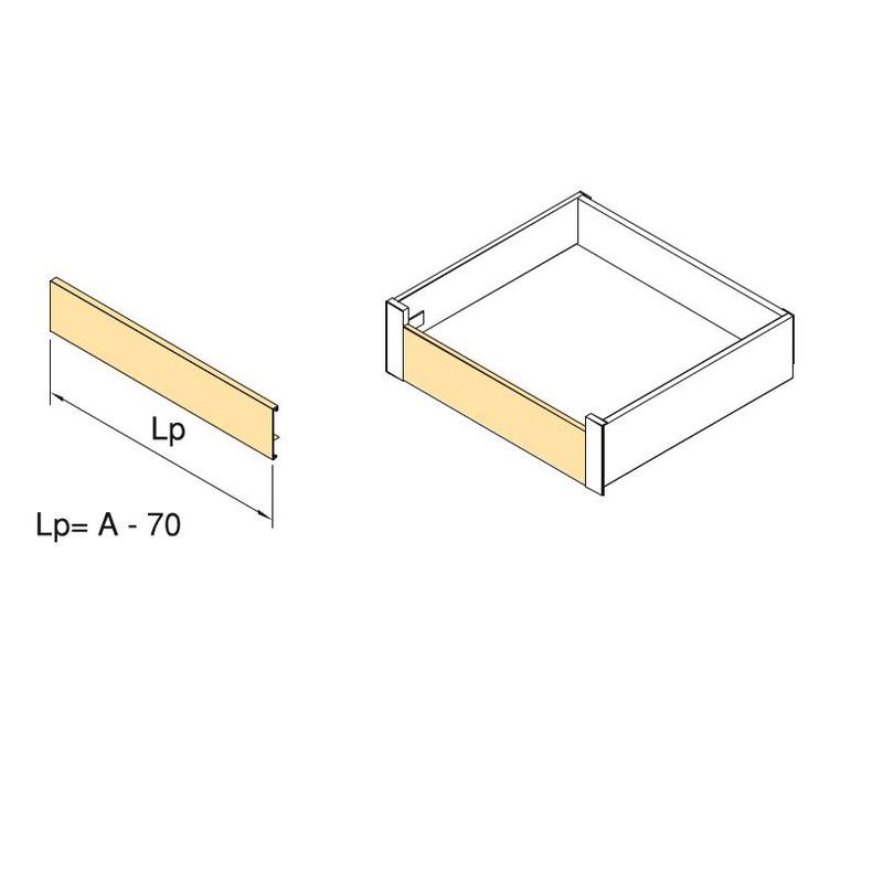 Profil Vertex 110cm Biały do Szuflady Wewnętrznej - Drewmax