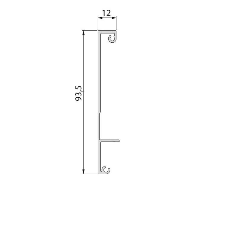 Profil Vertex 110cm Szary dla Szuflad Kuchennych - Drewmax