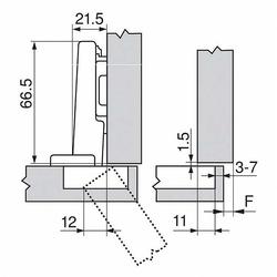 Zawias BLUM 71B3550 CLIP top BLUMOTION 110 stopni nakładany | FORDOMO