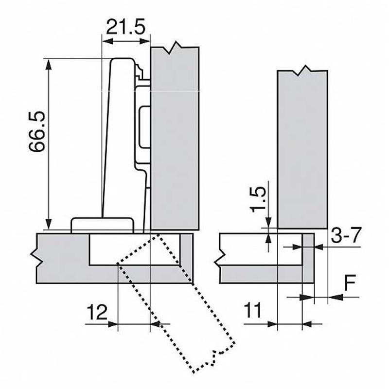 Zawias BLUM 71B3550 CLIP top BLUMOTION 110 stopni nakładany | FORDOMO