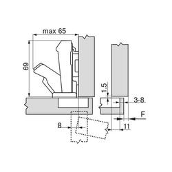 BLUM 71T6550 CLIP top zawias 170 stopni prosty, ze sprężyną | FORDOMO