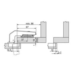 BLUM 79B9950 CLIP top BLUMOTION zawias 95 stopni, sprężyna | FORDOMO