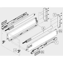 Tandembox Antaro Blum M (niska), L-270mm, Jedwabiście biały