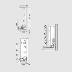 Tandembox Antaro Blum M (niska), L-600mm, Jedwabiście biały