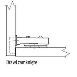 GTV zawias nakładany hydrauliczny bez euro ZM-ECHC09BEO