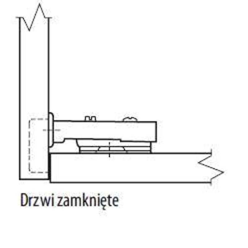 GTV zawias nakładany hydrauliczny bez euro ZM-ECHC09BEO