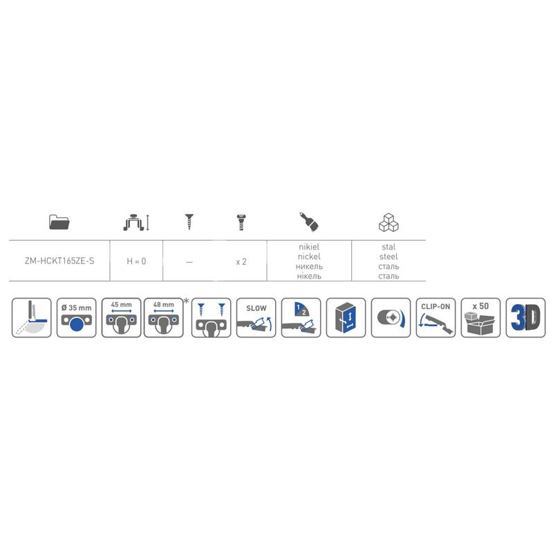 ZAWIAS GTV 165° HYDRAULICZNY Z EURO DOCIĄG