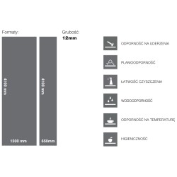 Blat Slim Line Łupek Arosa Jasny K538 PH 12mm 4100*1300mm