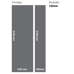 Blat Slim Line Czarny 0190 SL 12mm 4100x1300mm