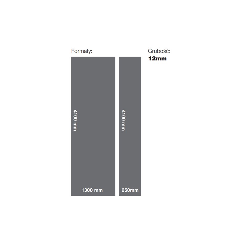 Blat Slim Line Czarny 0190 SL 12mm 4100x1300mm