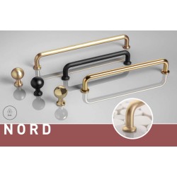Uchwyt meblowy GTV NORD 320/334mm ZnAl czarny mat czarny mat