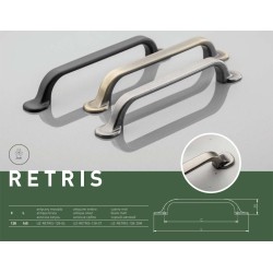 GTV uchwyt meblowy RETRIS czarny 128/165mm