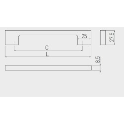 GTV uchwyt meblowy znal 819 aluminium 320/353mm