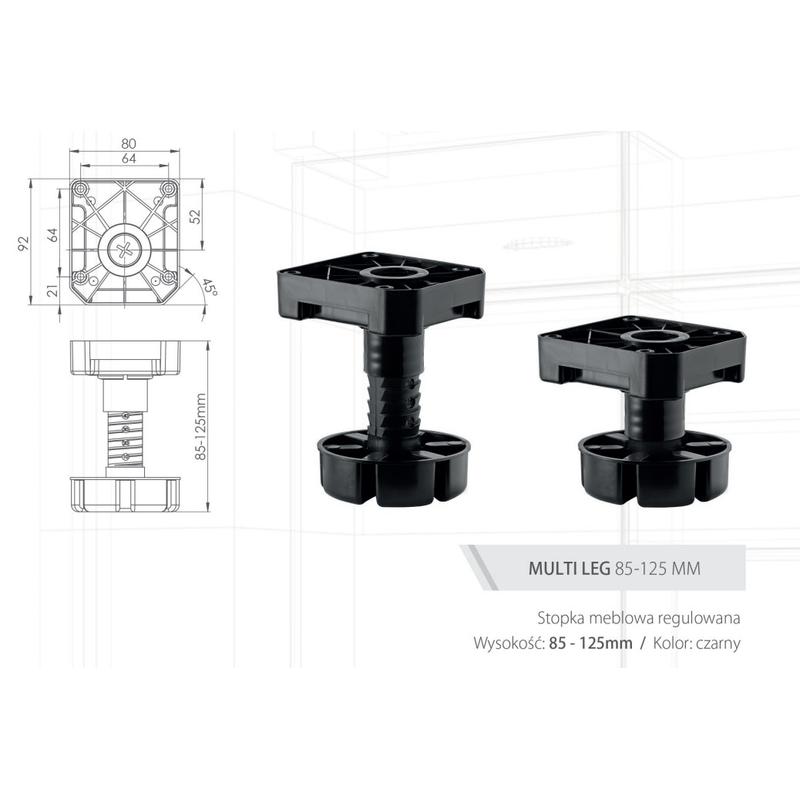 Stopka meblowa MULTI-LEG 50-75