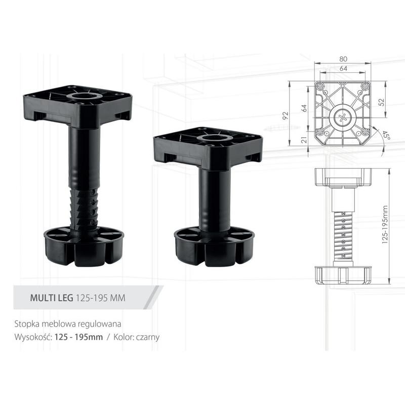 Stopka meblowa MULTI-LEG 85-125