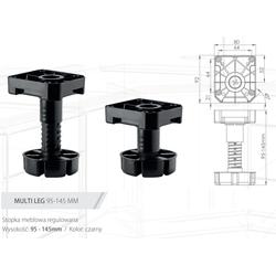 Stopka meblowa MULTI-LEG 85-125