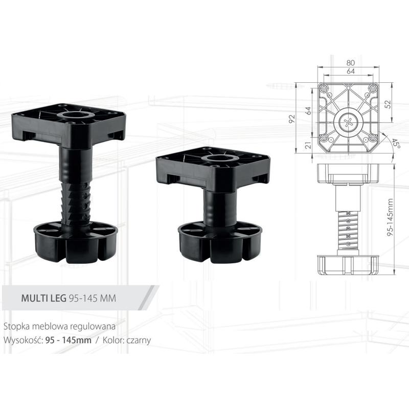 Stopka meblowa MULTI-LEG 85-125